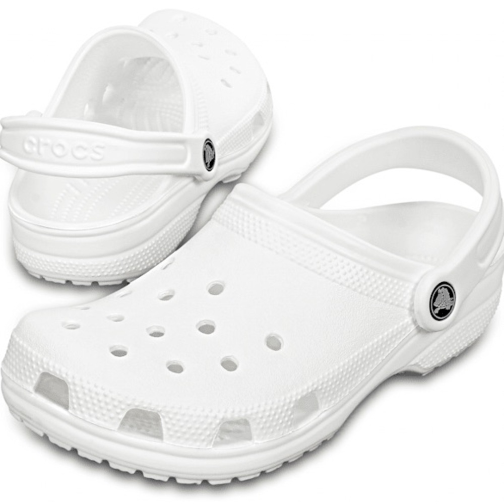 Crocs Classic Clogs White m7/w9 NWOT